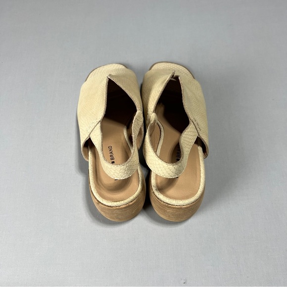 Lucky Brand Warm Sand Women's Jaila Block-Heel Slingback Shooties Size 10 - Picture 7 of 11